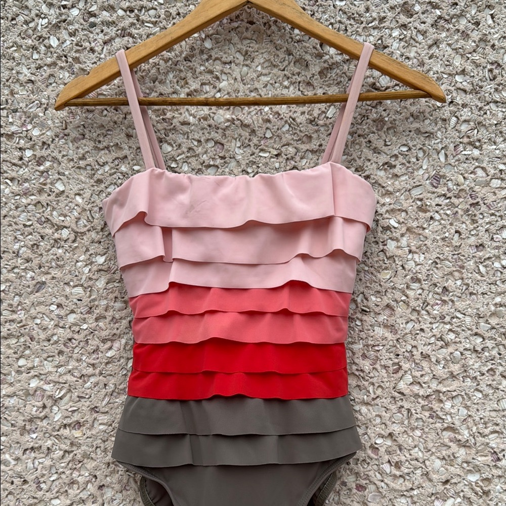 Retro Style Ruffle Party One Piece Swimsuit